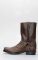 Bottes motardes Jalisco pour hommes en cuir gras marron foncé