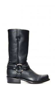 Jalisco biker boots black square toe wide