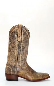 Jalisco boots with square toe and light aged leather