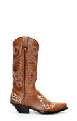 Stivali Texani Jalisco marrone lucido con ricamo