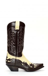 Textured two-colored brown / cream Jalisco boots