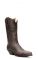 Textured dark brown pointed jalisco boots