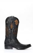 Cuadra black lizard boot