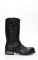 Liberty Black biker boots with side laces