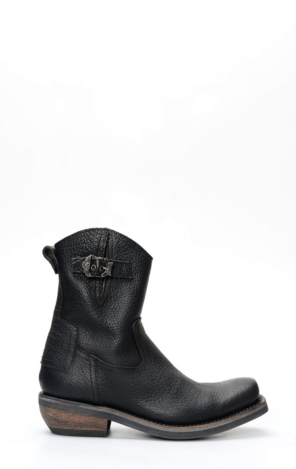 Liberty Black biker boot with zipper and square toe | LBK85004GZN
