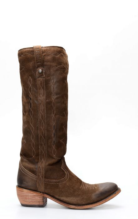 Liberty Black boots in dark brown nubuck leather