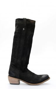 Black Liberty boots in black nubuck leather