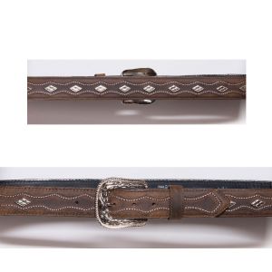 Brown belt with conchos