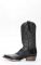 Cuadra Boots en cuir de jambe d'autruche de couleur noir brillant