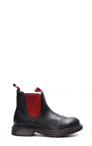 Wrangler Rocky Chelsea ankle boot black and red