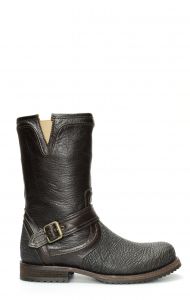 Cuadra ankle boot in dark brown and black Shark leather
