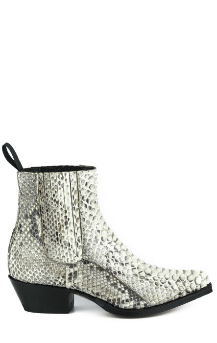 Botte Texan en python blanc