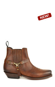 Stivaletto biker cognac