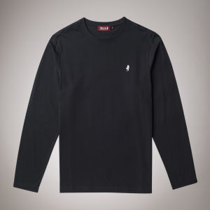 EMBROIDERED LOGO L/S T-SHIRT