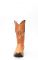 Cuadra boots in honey ostrich belly with toe in shoulder
