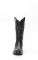 Cuadra boots in black ostrich belly with toe on shoulder