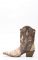 Stivali Texani Frida by Cuadra in pelle di pitone marrone invecchiato
