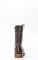 Cuadra boots in dark brown crocodile leather with zipper