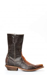 Cuadra Boots en cuir de jambe d'autruche avec fermeture éclair