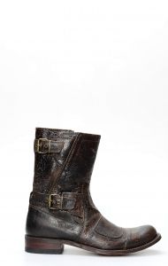 Sendra boots in aged leather with zipper