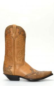 Brown Jalisco boots with dark brown contrasting mask