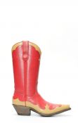Red Jalisco boots with contrasting mask