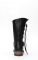 Bottes Liberty noires en cuir noir avec insert logo et conchos