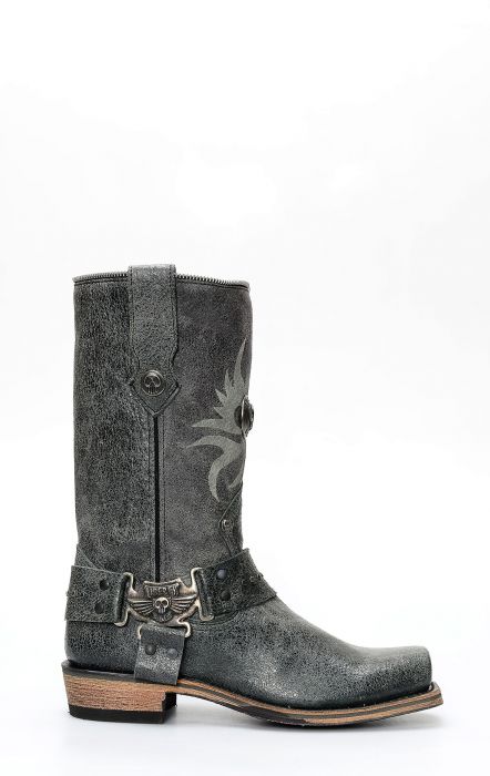 Liberty Black boots in inverted leather