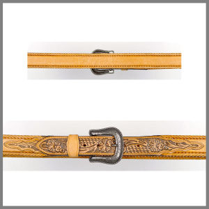 Ceinture Jalisco jaune avec broderie florale