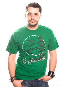 Rockmount t-shirt styled the west green