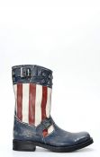 Sendra biker boots with American man flag