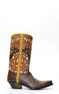Stivali Texani della collezione Pineda Covalin con intarsio a farfalla