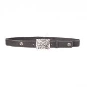 Liberty Black belt in black oiled leather