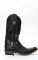 Liberty Black biker boots in leather with skull-shaped insert