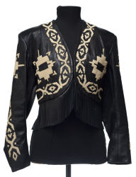 Ren Ellis women's jacket, unique piece! With fringes and beads