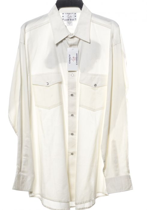Western shirt by crazy white cowboy with logo on the shoulder